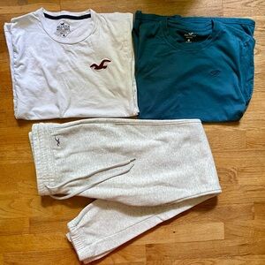Holister  joggers & shirts bundle excellent condition high quality